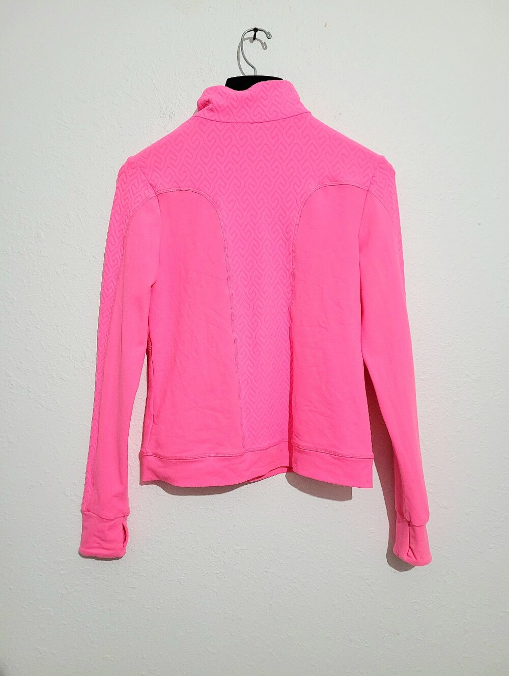 Trina Turk Recreation Activewear Set Jacket & Crop Leggings Pink Black Women L - Picture 3 of 16